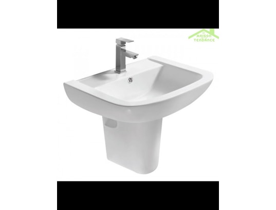 Lavabo Semi Colonne Square X X Cm En Porcelaine Karag Cy