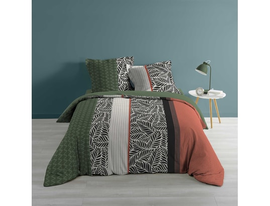Parure housse couette 240x220 cm sance terracotta DOUCEUR