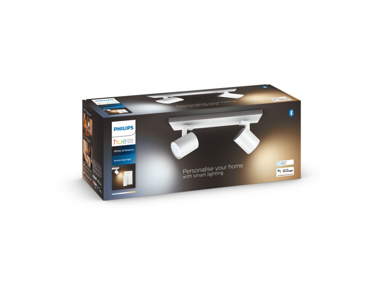 Philips Hue Kit de démarrage White and Color Ambiance 3 x E27 9.5 W [pont  et interrupteur avec variateur inclus] - Fonctionne avec Alexa
