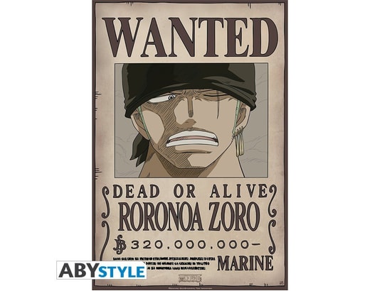 Poster One Piece Wanted Zoro New 50 Fifty Gifts Ma 54ca549post Dxlua Pas Cher Ubaldi Com