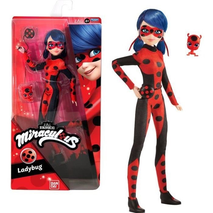 Miraculous - poupée 26 cm- ladybug nouveau costume BANDAI Pas Cher 
