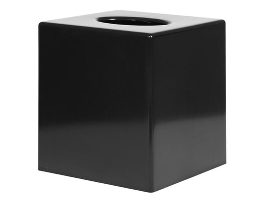 Boîte à Mouchoirs Décorative Noire - Cache Boîte En Carton - Design Carré ABS - Pour Salon, Bureau Ou Voiture