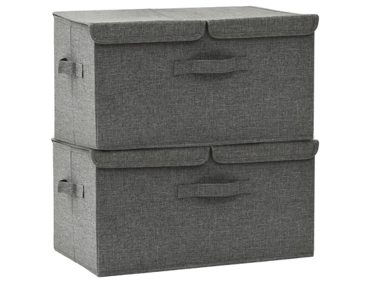 Boîte de rangement Tissu 50x30x25 cm Gris vidaXL