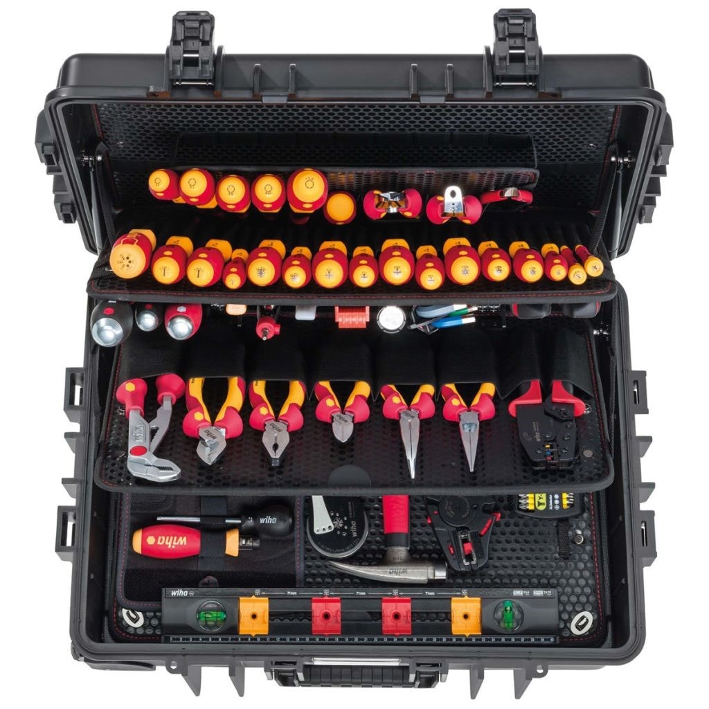 WIHA 44574: Jeu d'outils, étui de ceinture, pour électriciens, 18 pièces  chez reichelt elektronik