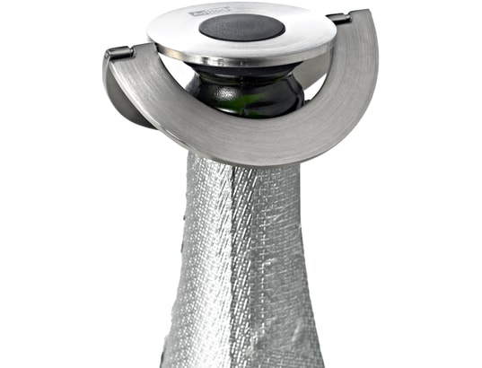 Bouchon à Champagne en Inox Bulles 5cm Argent