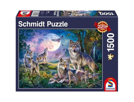 Schmidt Puzzle 1500 pièces : Loups pas cher 