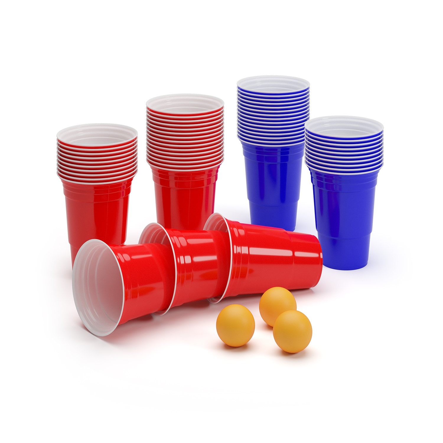 Gobelets beer pong - beercup nadal 473 ml - pack rouge & bleu - lot de 1000  - balles et livret de règles inclus BEERCUP