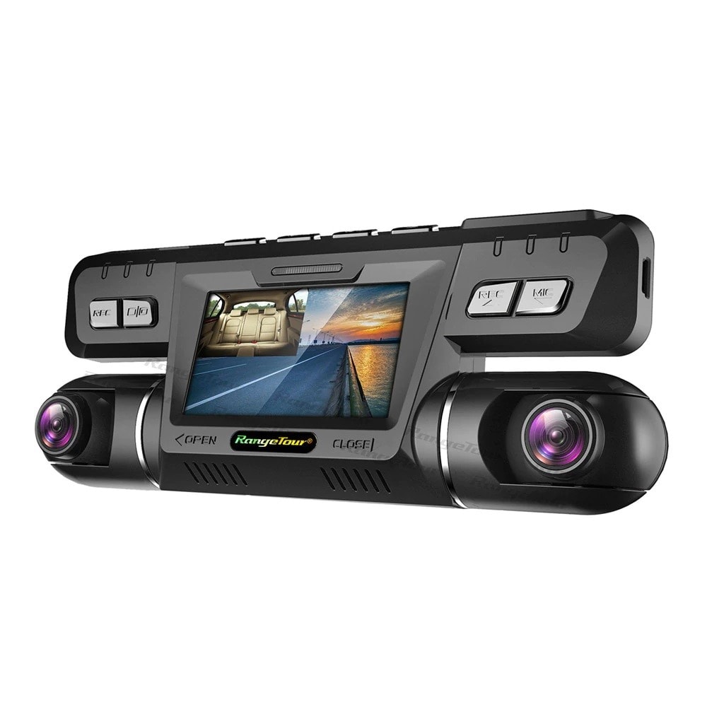 Caméra Embarquée Avant Et Intérieure, Dash Cam 3.16 Pouces 1080P, Capteur G  Vision Nocturne HD Enregistrement En Boucle Grand Angle Enregistreur De Co