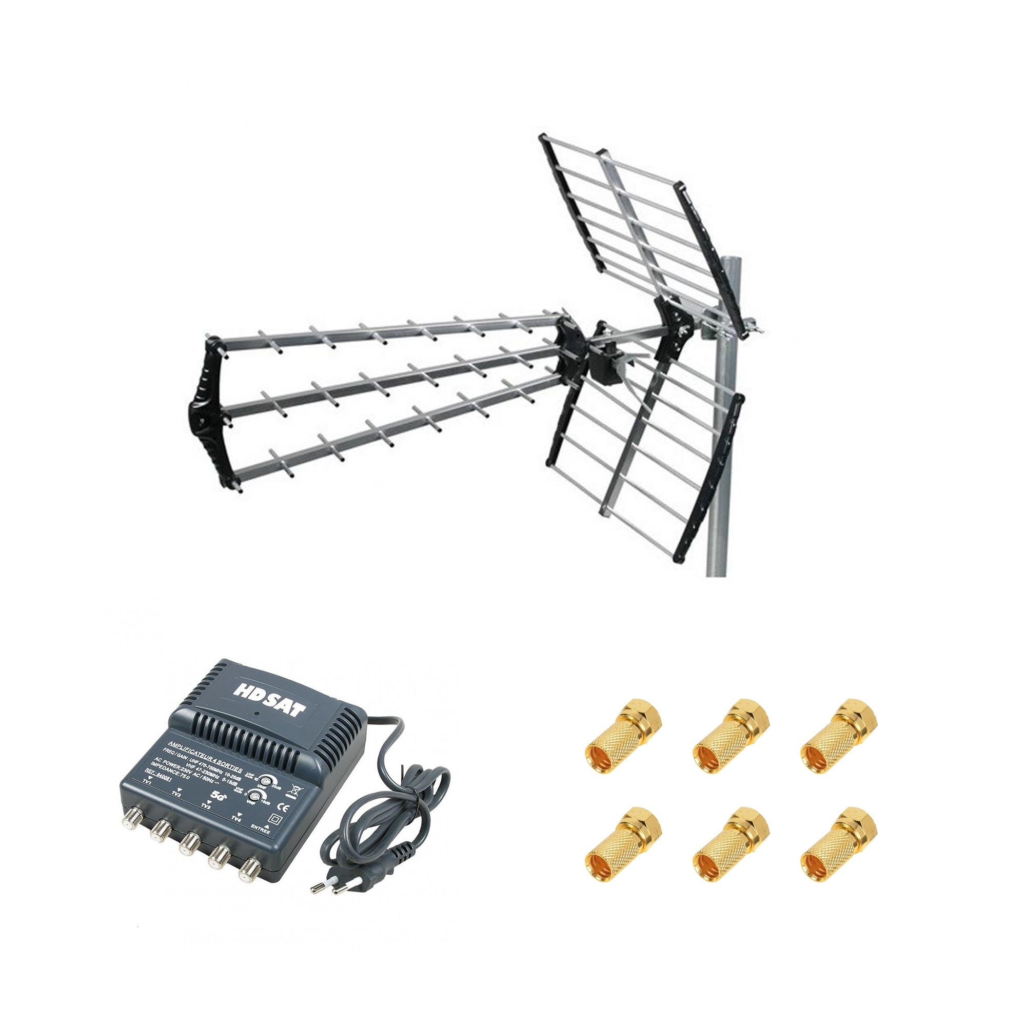 FAGOR AD640 Amplificateur TNT d'Intérieur 4 Sorties 18dB Ampli d