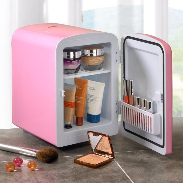 Mini réfrigérateur 4L cosmétiques versatile et silencieux - 40w - rose et  blanc YOGHI Pas Cher 