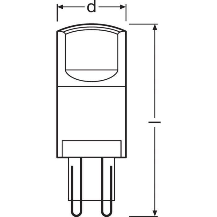 Osram ampoule led capsule clair - 3,8w équivalent 40w g9 - blanc froid  OSR4058075432420 - Conforama