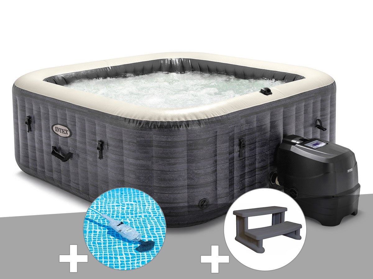 Kit spa gonflable intex purespa ardoise carré bulles 6 places — free download