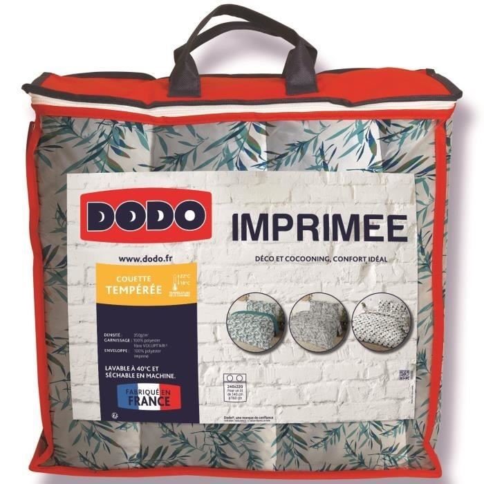 Couette 240 x 260 cm - DODO - Tempérée - 100% fibre polyester