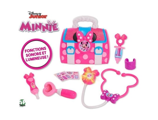 Minnie, malette de docteur, 8 accessoires, avec fonctions sonores