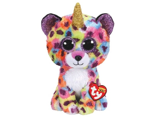TY Beanie Buddy Heather - Peluche Chat 24cm - Modèle Aléatoire (Avec Ou Sans Corne)