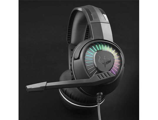 Casque gamer OVLENG GT67 noir LED pour PC & consoles