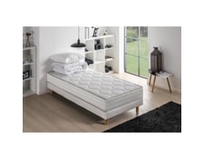 Ensemble matelas et sommier Deko Dream Relax Pack pret a dormir - Matelas + Sommier  140x190 cm + Couette + 2 Oreillers