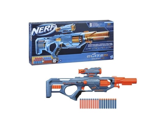 Nerf - elite 2.0 - blaster eaglepoint rd-8, barillet 8 fléchettes, viseur  et canon amovibles, 16 fléchettes nerf NERF Pas Cher 