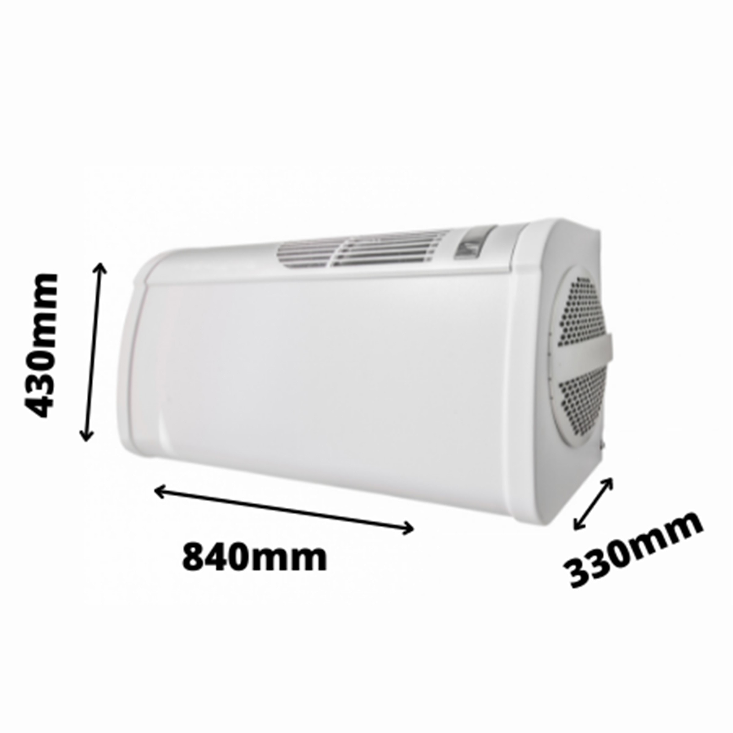 Climatiseur monobloc fixe réversible sans unité extérieure optimeo oac250re2 blanc 2410 w