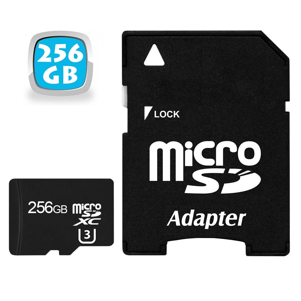 Carte micro sd 256 go classe u3 mémoire à transfert rapide