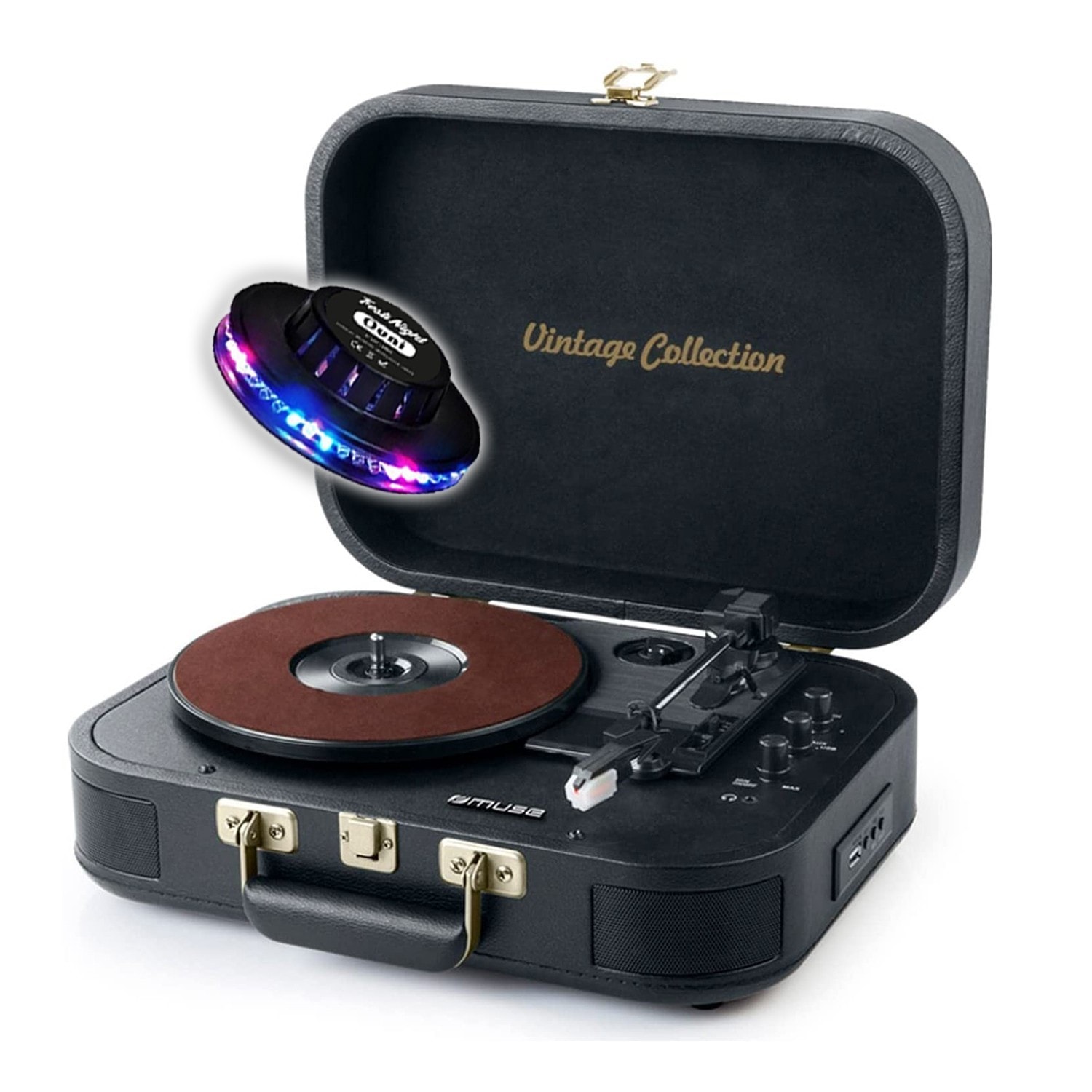 Platine Vinyl Muse Mt-201 Gld, Stéréo 33-45-78 Tours, Bluetooth Usb Aux ...