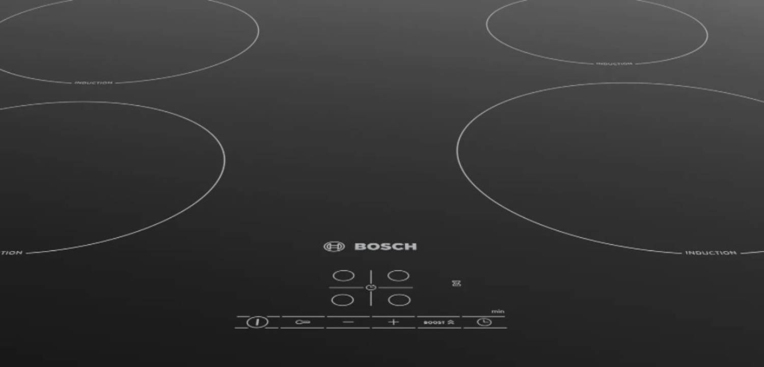 Bosch - Plaque induction PUE61RBB5E 4 foyers Série 4, Powerboost