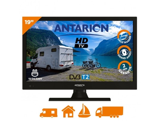 Antarion - ANTARION TV LED 19 48cm Télévision HD Camping car 12V