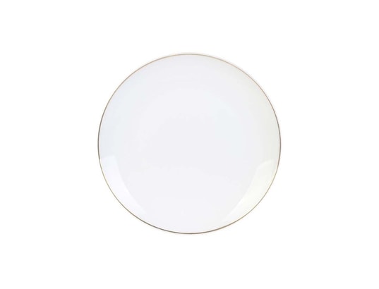 Assiette en porcelaine avec liseré doré assiette plate - 20 cm THE HOME  DECO FACTORY Pas Cher 