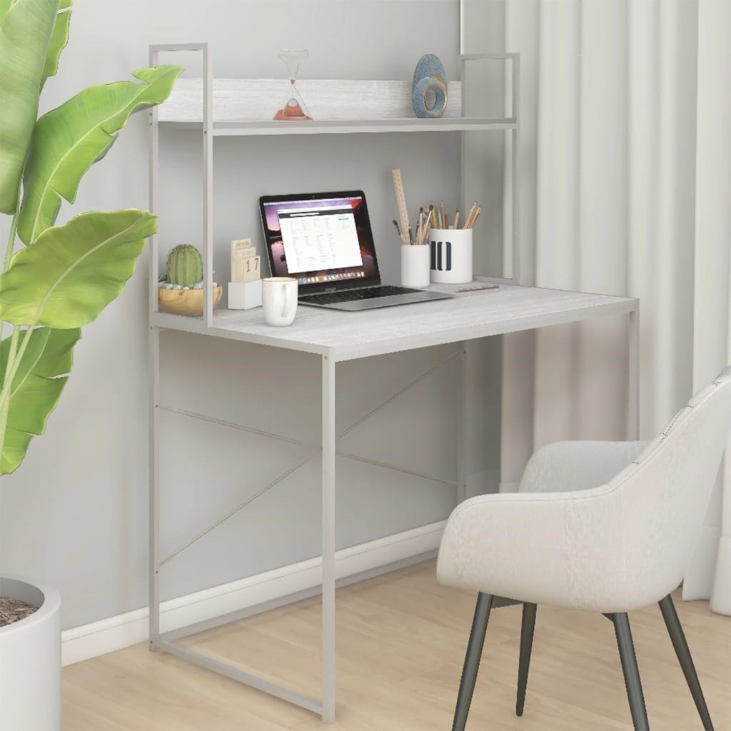 Bureau d'ordinateur compact avec rangement pas cher