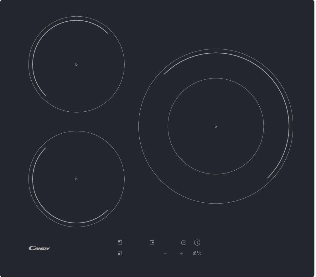 CANDY CI633C Plaque induction Pas Cher