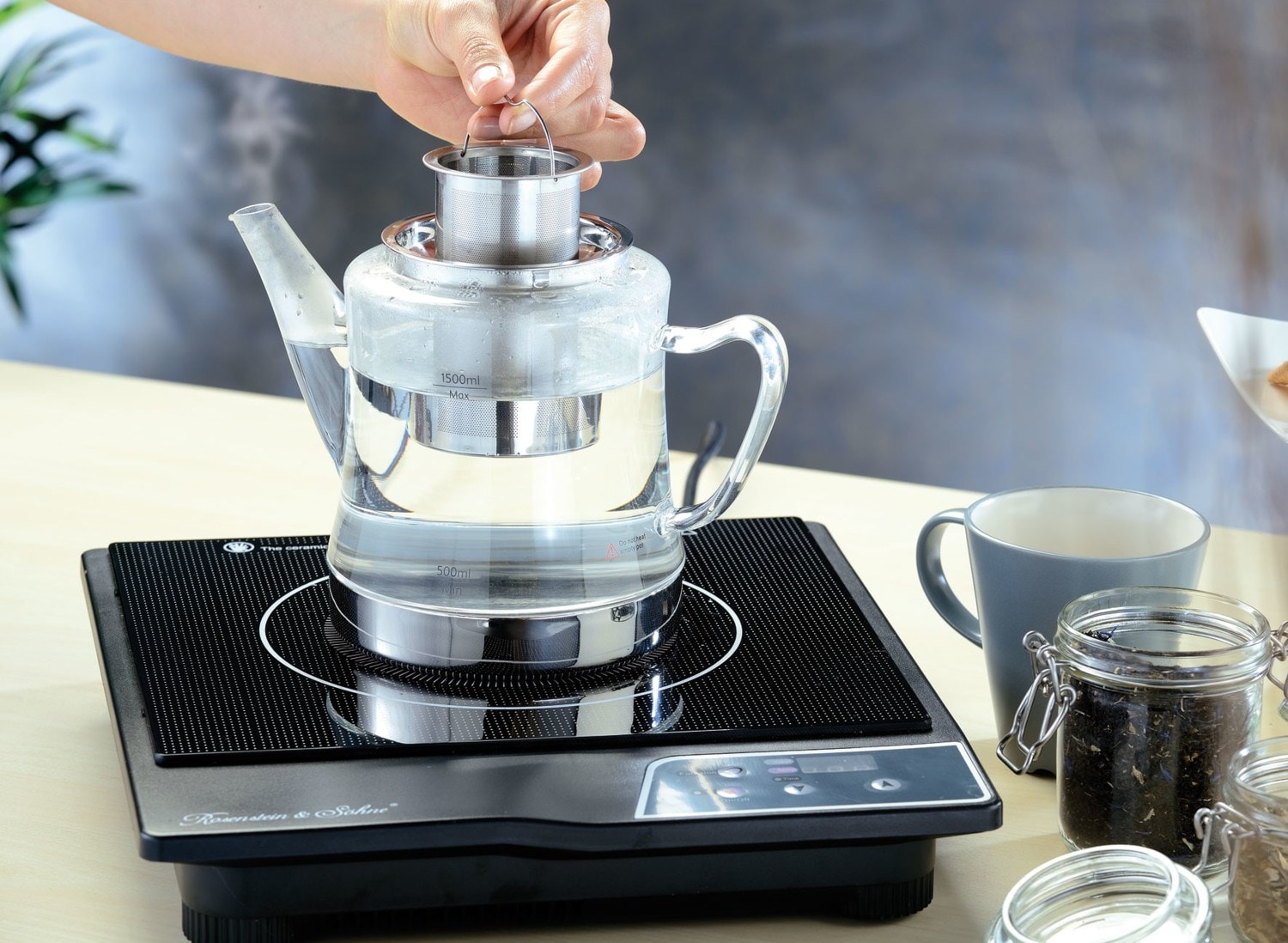 Théière Rosenstein & Söhne Avec Infuseur - 0,5 L - Acier Inoxydable - Lave-vaisselle - 3