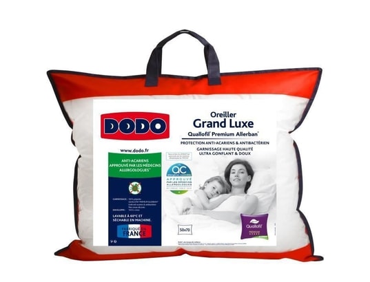 Dodo - oreiller 60x60 protection active anti-acariens ferme