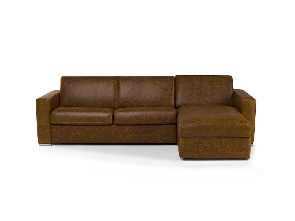 Canapé Convertible En Cuir De Buffle – Noir, 160 Cm, Occasion, Solide Et Confortable