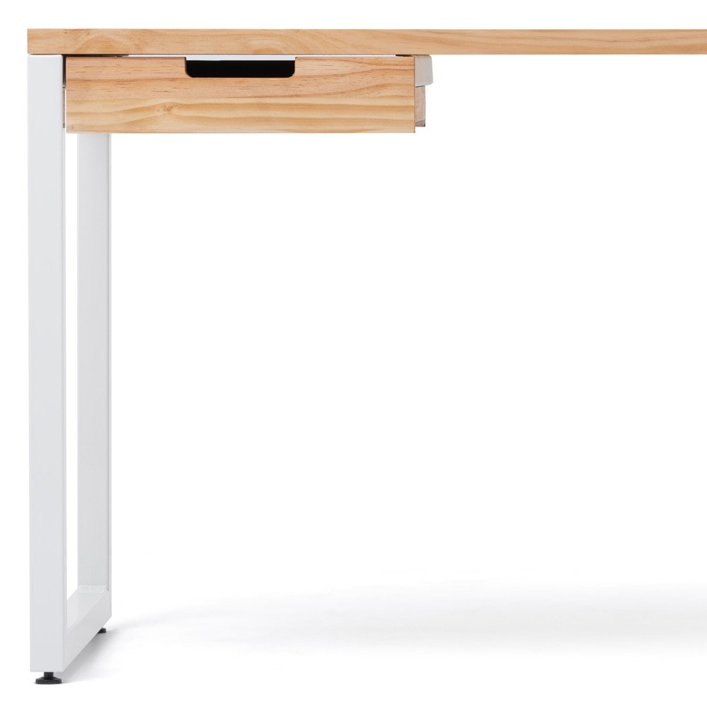 Table bureau iCub Strong ECO 60x140x75 cm Blanc Naturel - RETIF