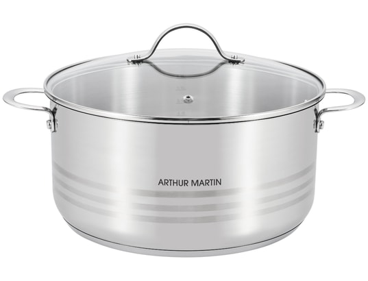 Batterie de cuisine ARTHUR MARTIN avec bec verseur Inox diam12/20cm x5 Arthur  Martin en gris