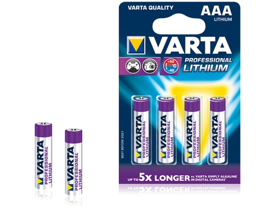 Pile Lithium VARTA 4 Piles AAA Lithium Tres Haute Capacite Pas Cher 
