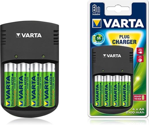 VARTA Varta ECO4 2100A - Chargeur + pile rechargeable x4 - Private Sport  Shop
