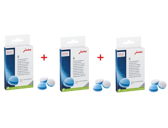 JURA - Boîte de 6 pastilles de nettoyage ( 3 en 1 ) ref 24225