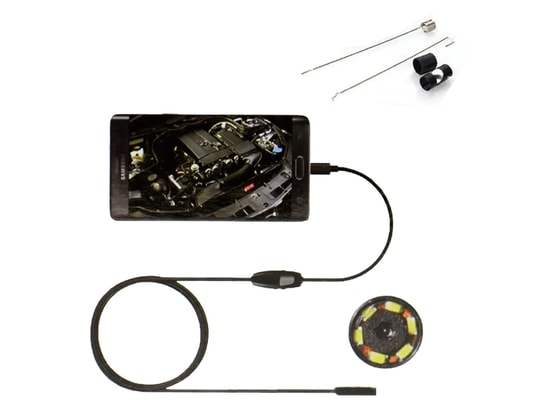 Endoscope, mini caméra endoscopique hd 2m 7mm étanche ip67 6 led