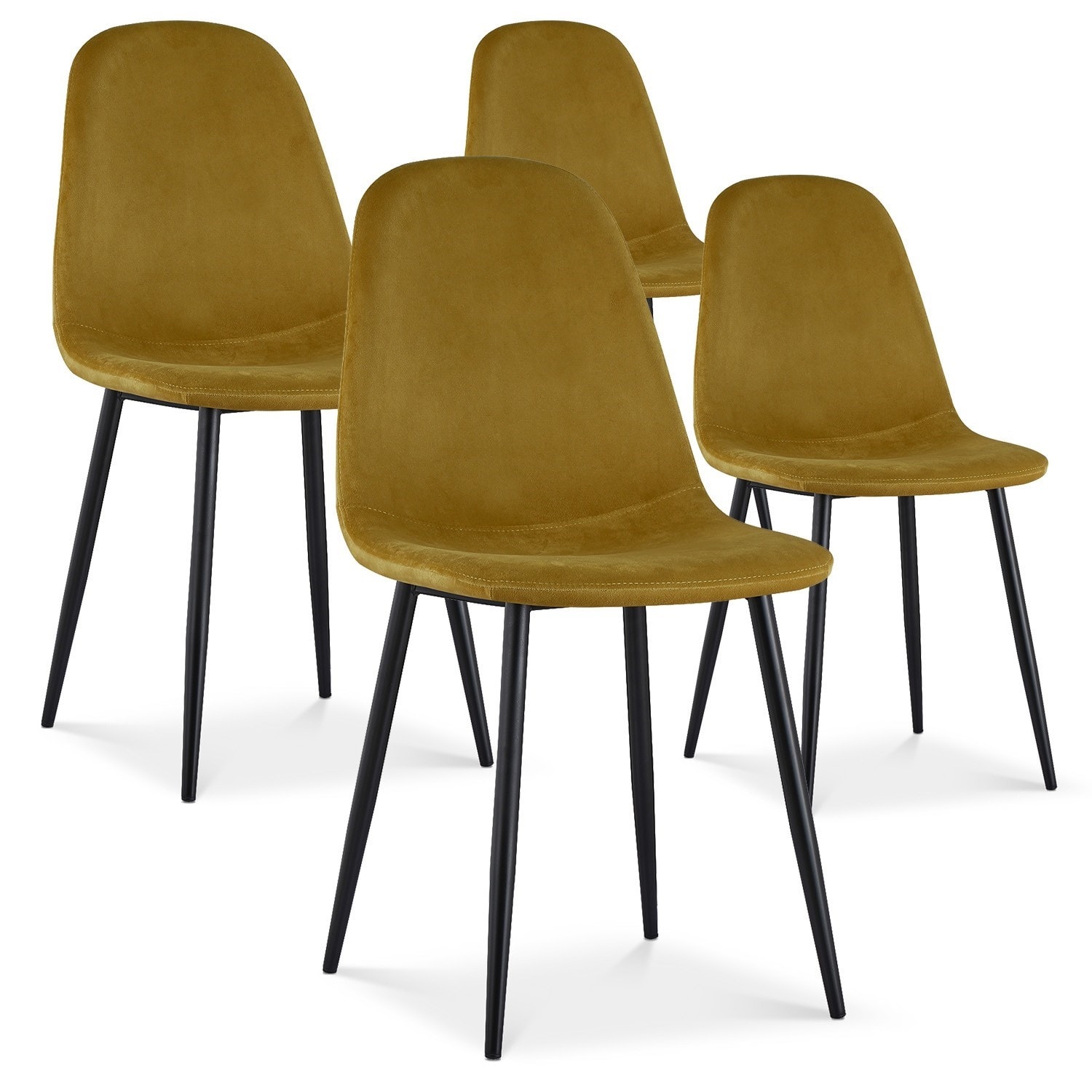 chaise jaune scandinave et pieds bois chaise nordique jaune pas cher