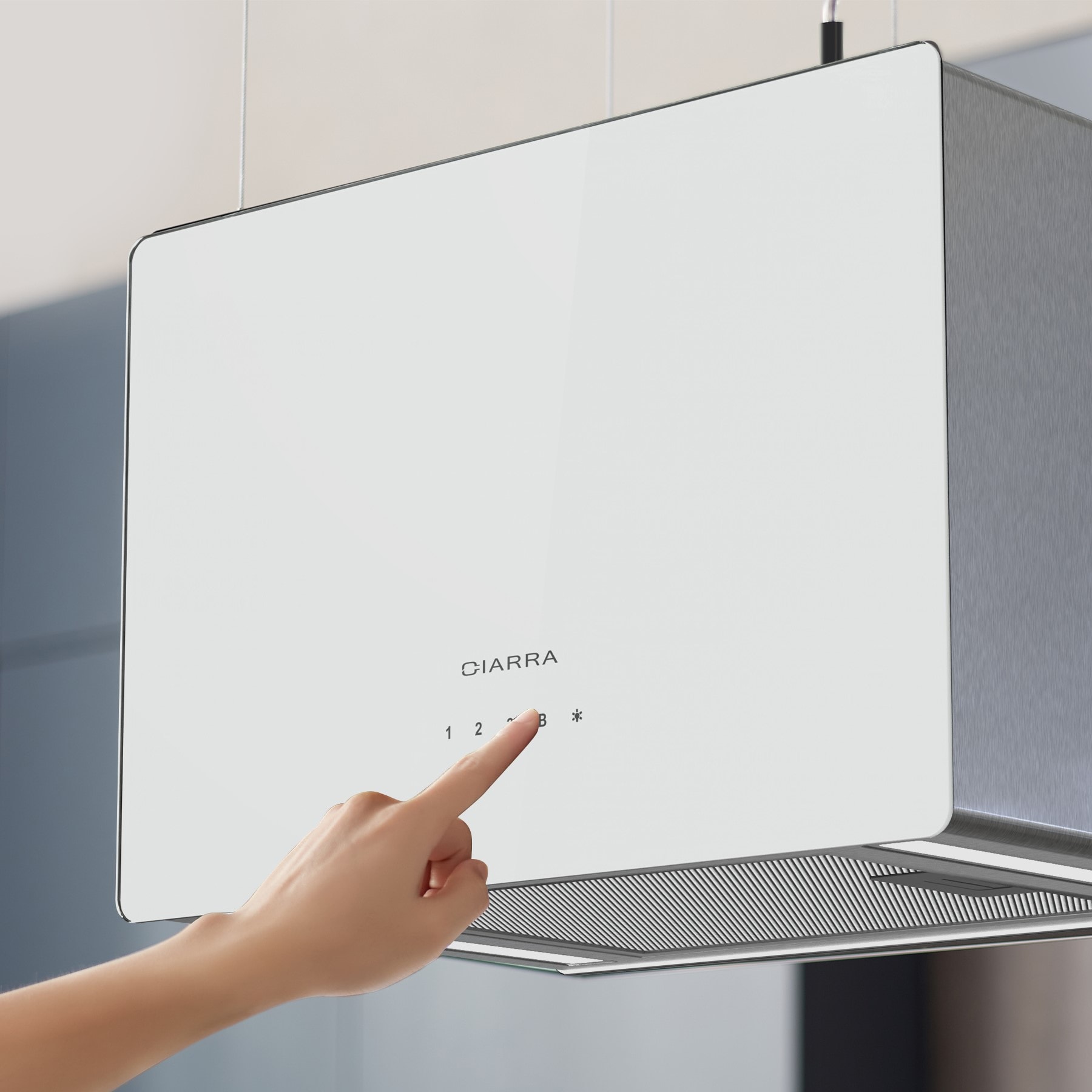 Ciarra a++ smart hotte aspirante 650m3/h wi-fi & tactile contrôle