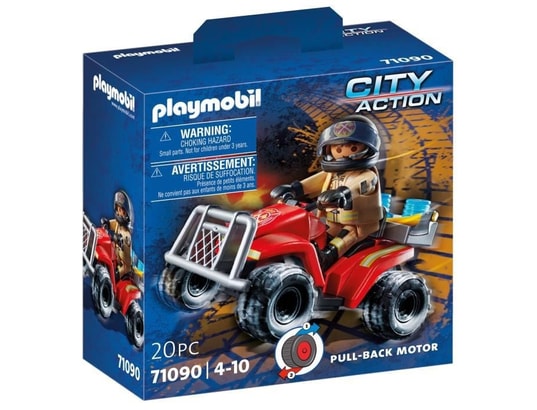 Playmobil - 71090 - pompier et quad PLAYMOBIL Pas Cher 