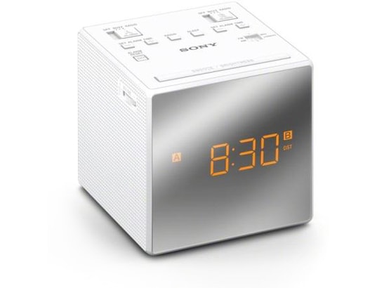 Sony Radio-réveil, Blanc, Tuner analogique, alarme simple, sans projection