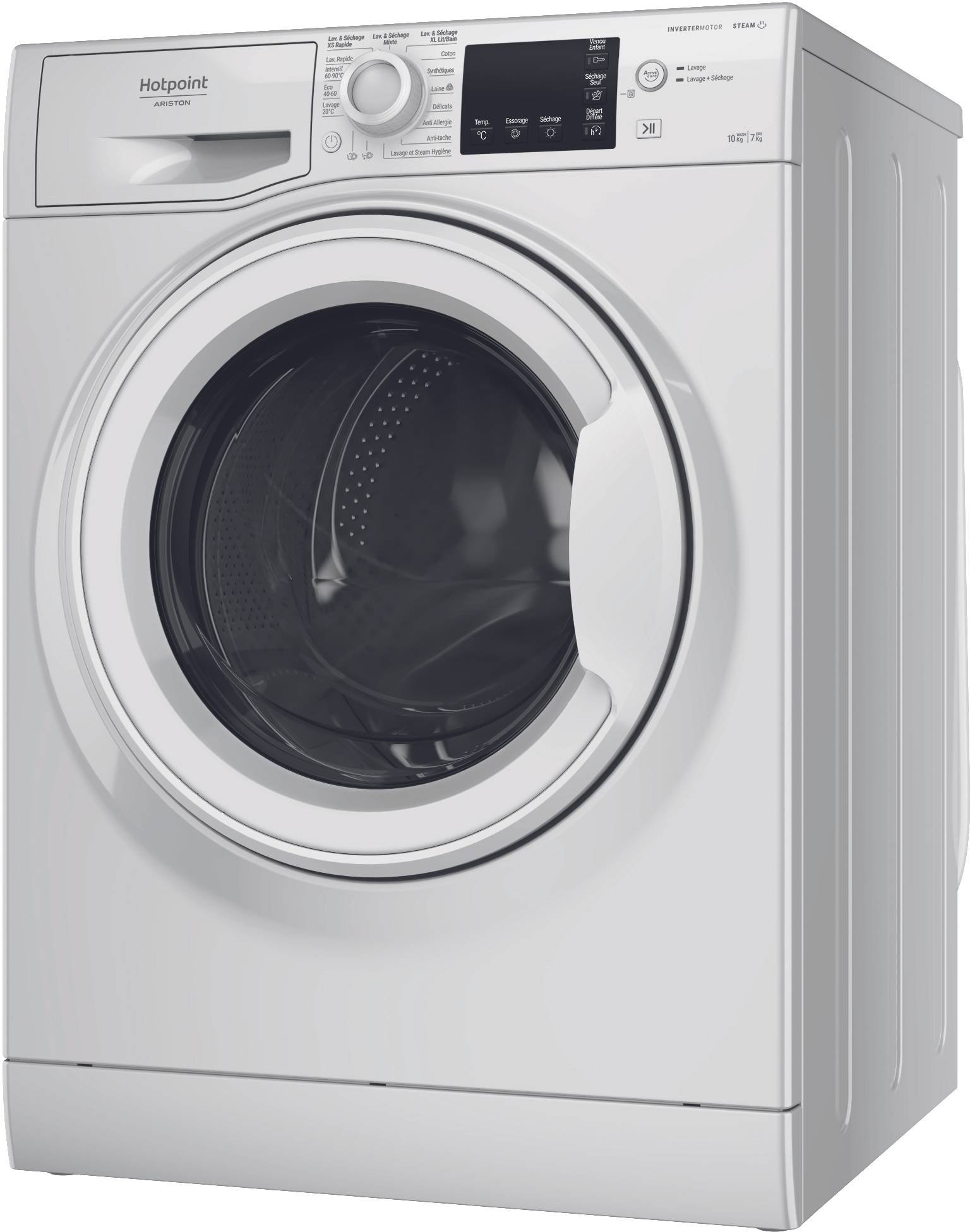 Lave linge sechant Frontal HOTPOINT ARISTON RDD1076287WKEUN Pas Cher 