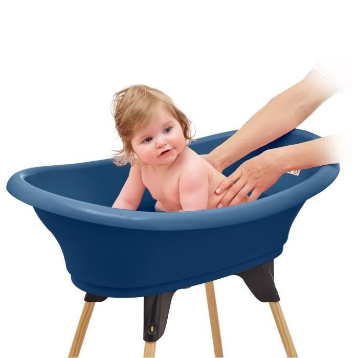 Thermobaby kit de bain vasco : baignoire + pieds + tuyau de vidange - bleu  océan THERMOBABY THE3023191942758 Pas Cher 