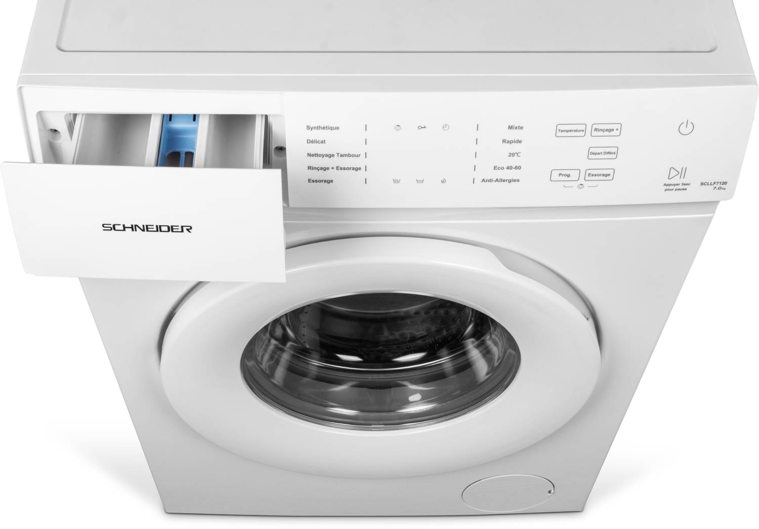 Lave-linge frontal 7 kg blanc - SCLLF7120 - Schneider