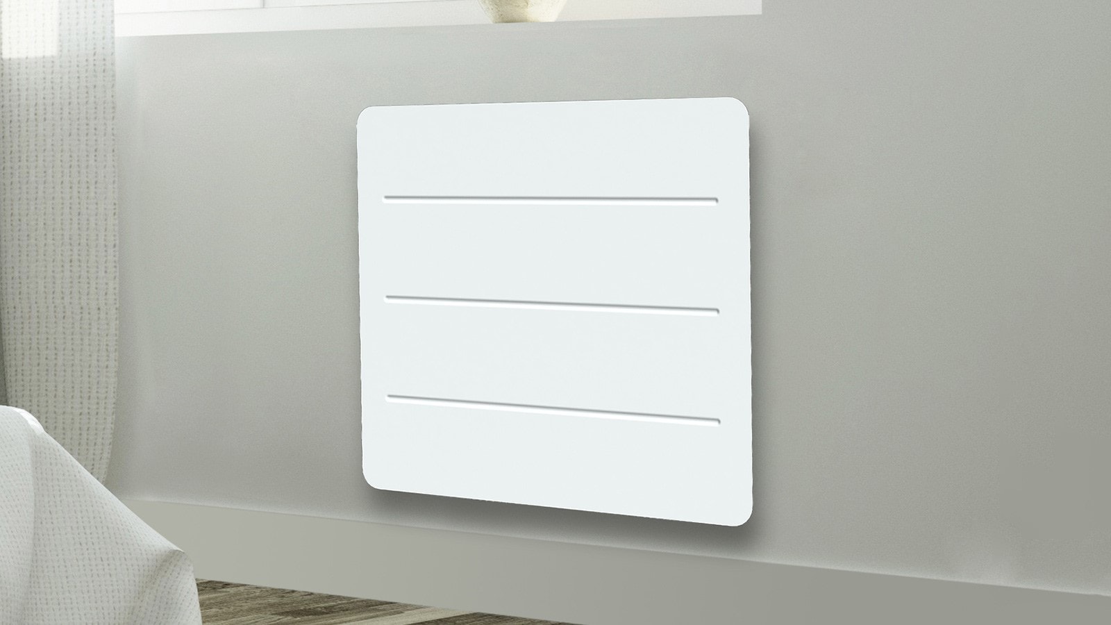 Radiateur à Inertie Céramique 1500W - IP24, Thermostat LCD, Fil Pilote 6 Ordres (Programmable)