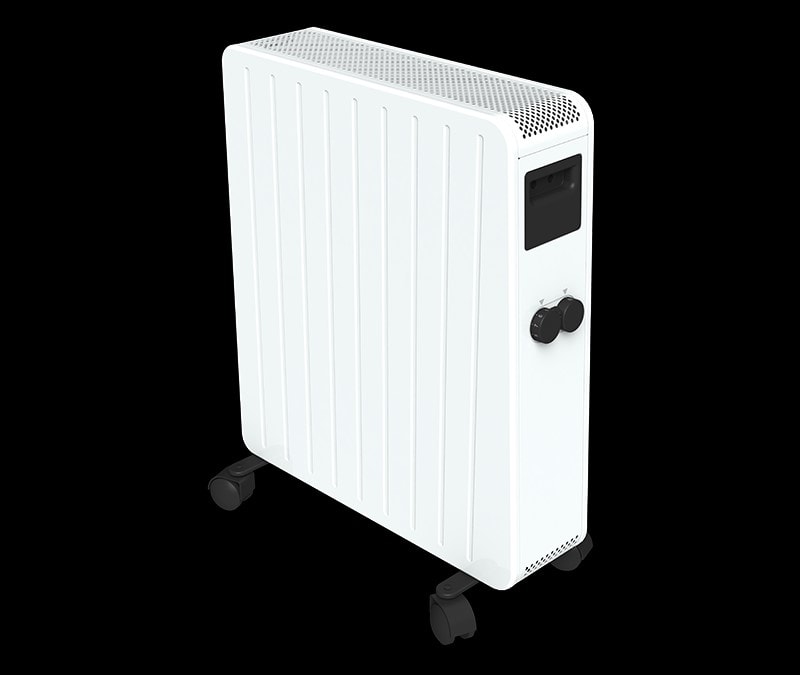 Carrera - Radiateur inertie ceramique mobile 2000W blanc