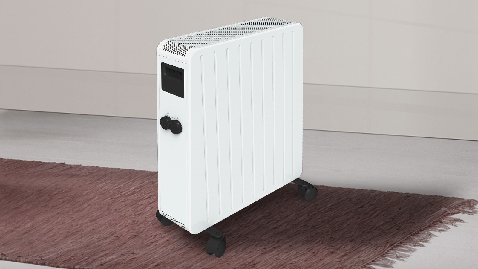 Radiateur céramique à inertie sèche à poser blanc 2 500W, Chauffage mobile