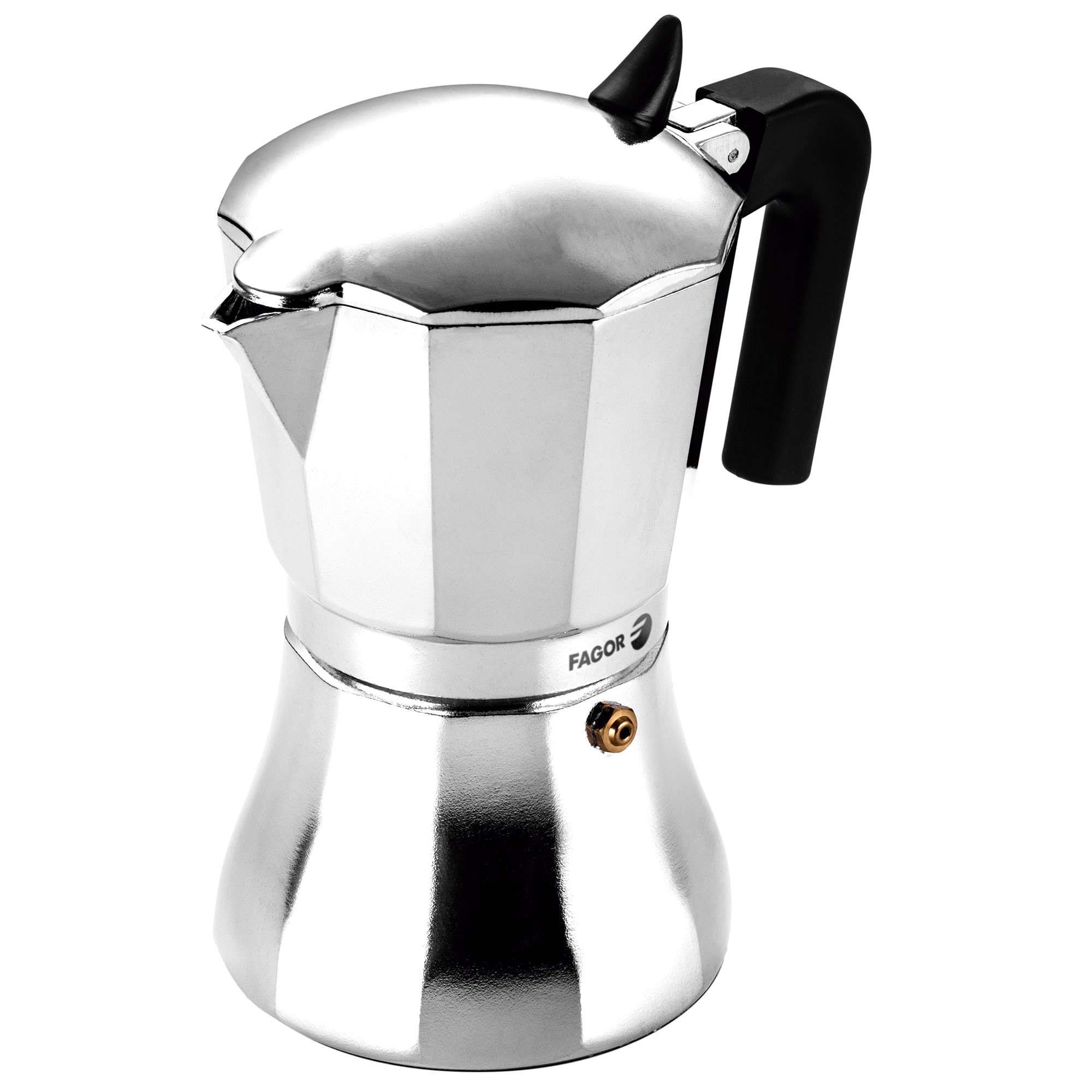 Fagor cupy cafetière expresso italienne induction aluminium 9 tasses café,  vitrocéramique, , argent FAGOR Pas Cher 